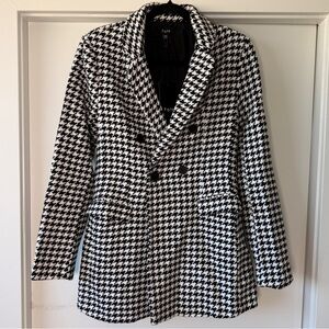 NWT Fate Black and White Houndstooth Blazer